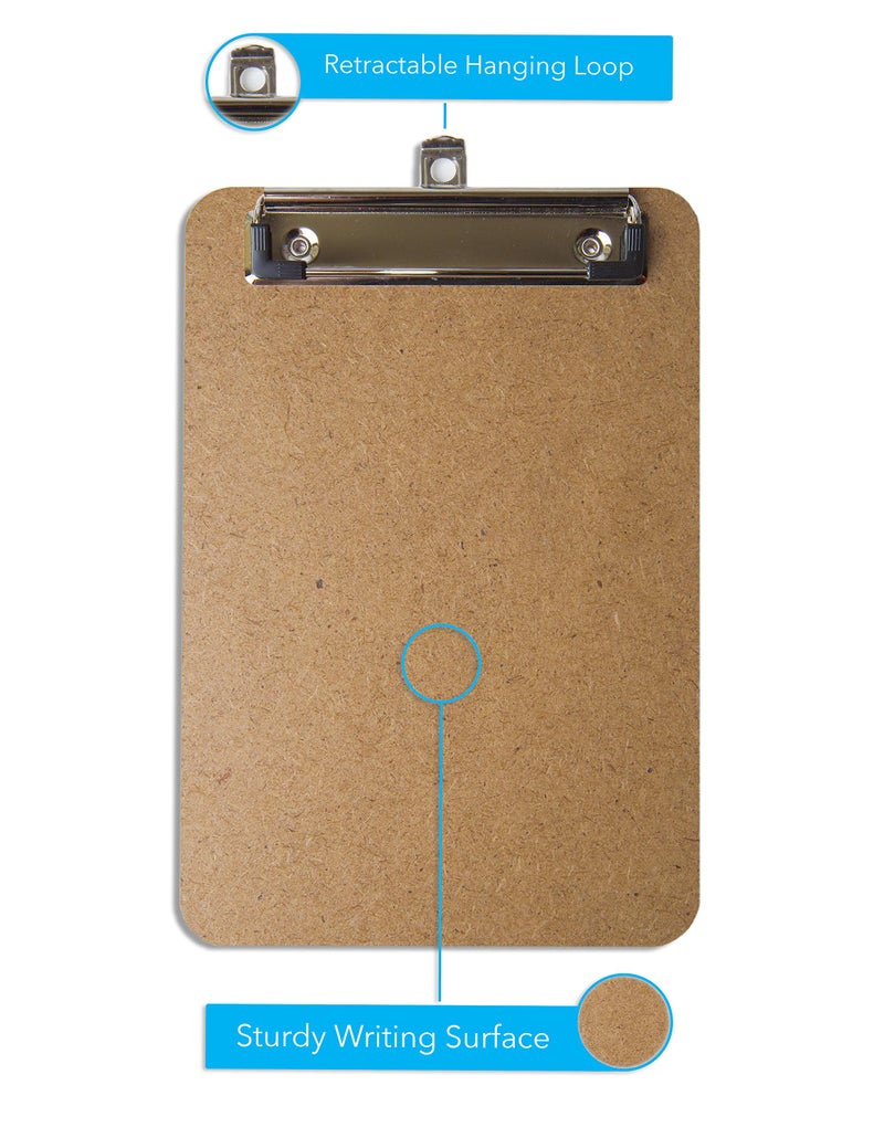 Office Solutions Direct Mini Clipboard 6" x 9" (Set of 6) Memo Clipboard | Small Clipboards 6x9 with Low Profile Clip, Mini Clipboards 6x9 Menu Holder, Ideal for Kids, Classrooms, Parties, Hosting Events, and Crafts - Image 4